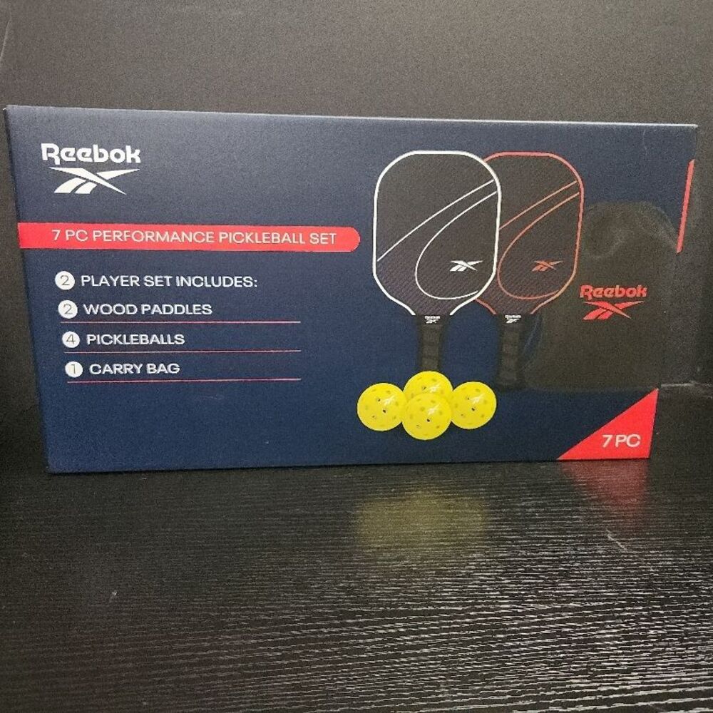 NEW Reebok 2 Player Pickleball Set Kit Paddles Carry‎ Bag balls